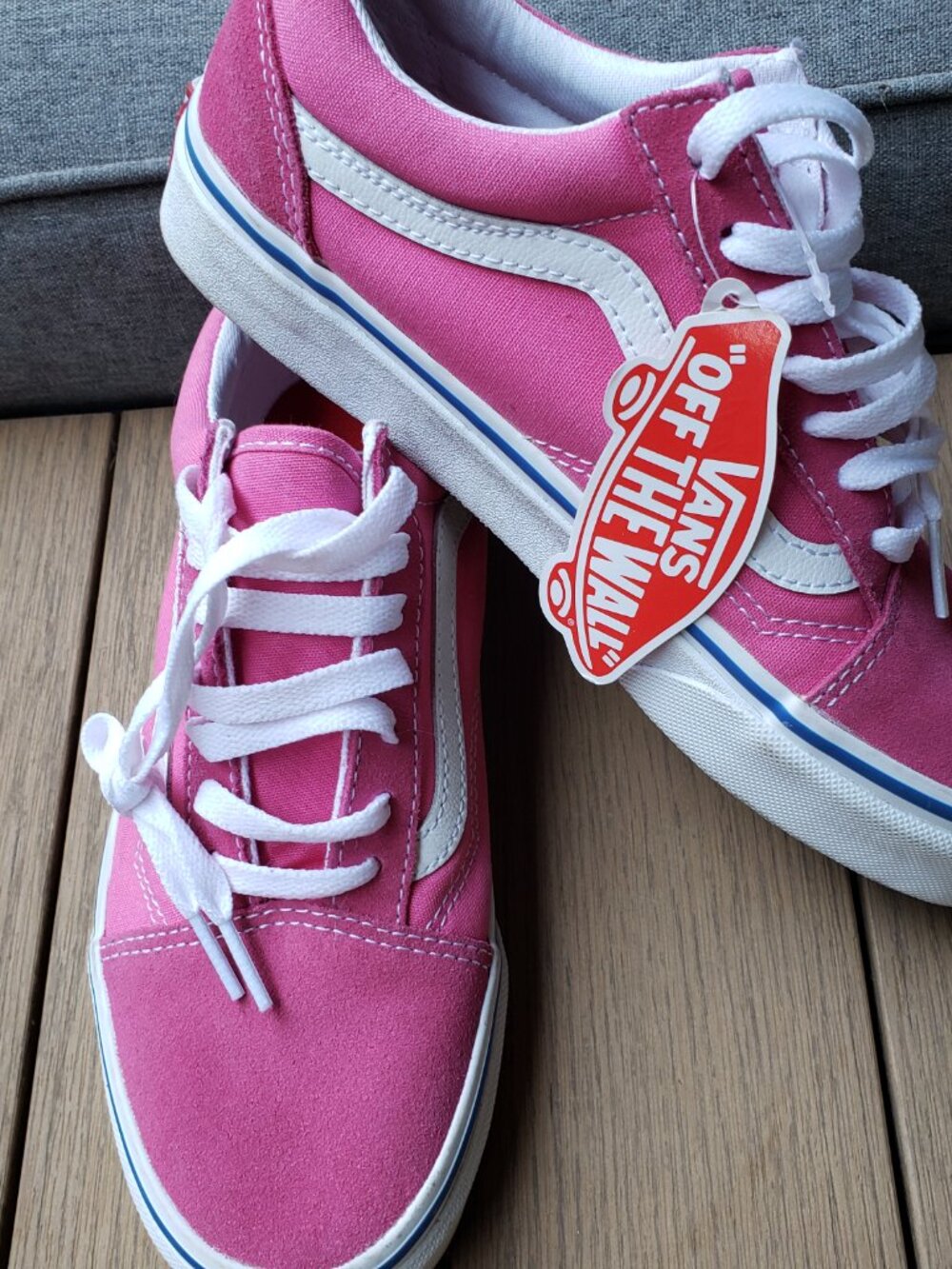 BNWT VANS Off The Wall Flamingo Pink Suede Canvas 500714 Lace Up (6.5) KICKS